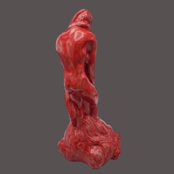 Vintage MCM  Lovers Embrace Man Woman Ceramic Statue Bohemian Hippy  Free Love - Picture 7 of 8